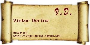 Vinter Dorina névjegykártya