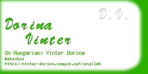 dorina vinter business card